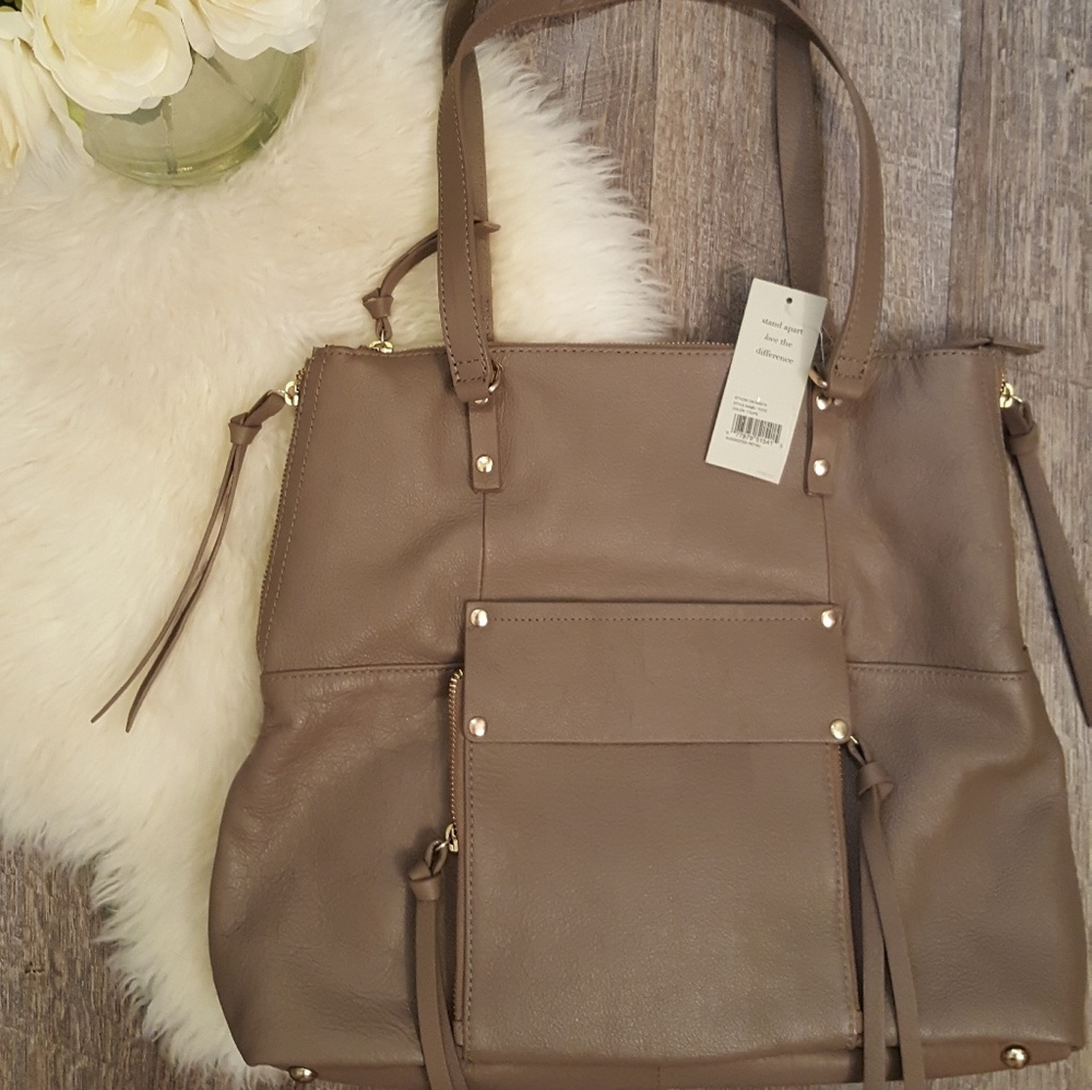New Kooba Genuine Leather Taupe Tote NWT
